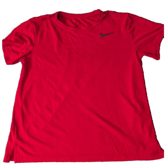 Nike Dri-Fit Mens M T Shirt Red Short Sleeve Standard Fit Light Weight - Picture 1 of 7